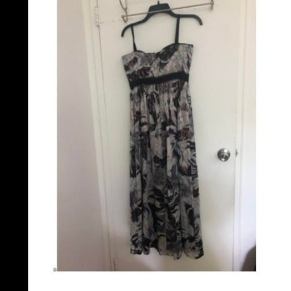 BCBGMaxazria Midi Abstract Formal Dress Sz 8 - Picture 4 of 4
